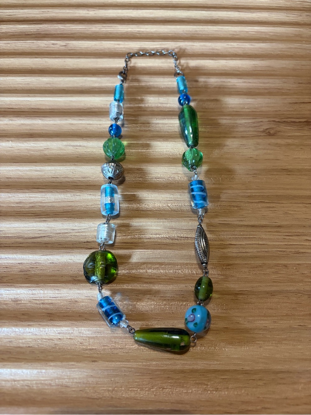 Art Glass Statement Necklace